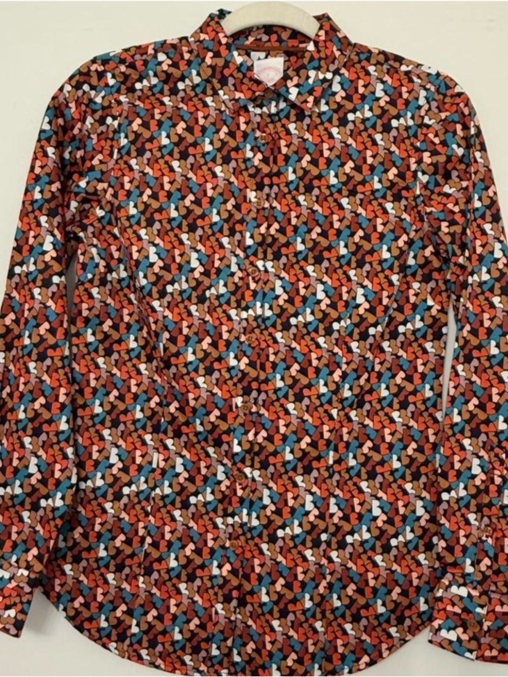 Brooks Brothers “B” Print Button-Up Shirt in Multi-Color